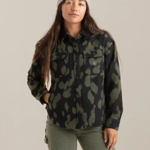 NWT Roark Amberley Shirt Jacket Flannel Camo Green Black Size Small